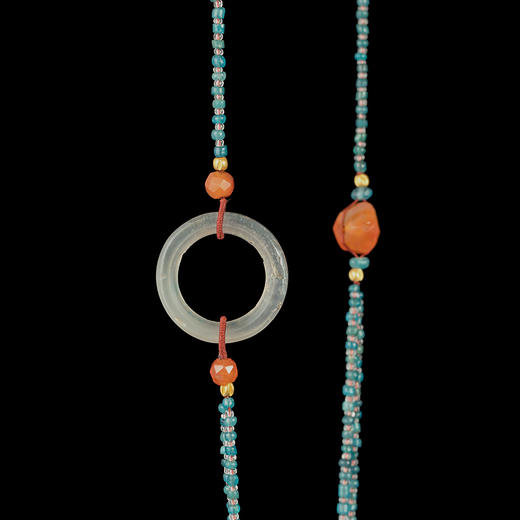 战国玛瑙环双股长项链 商品图1