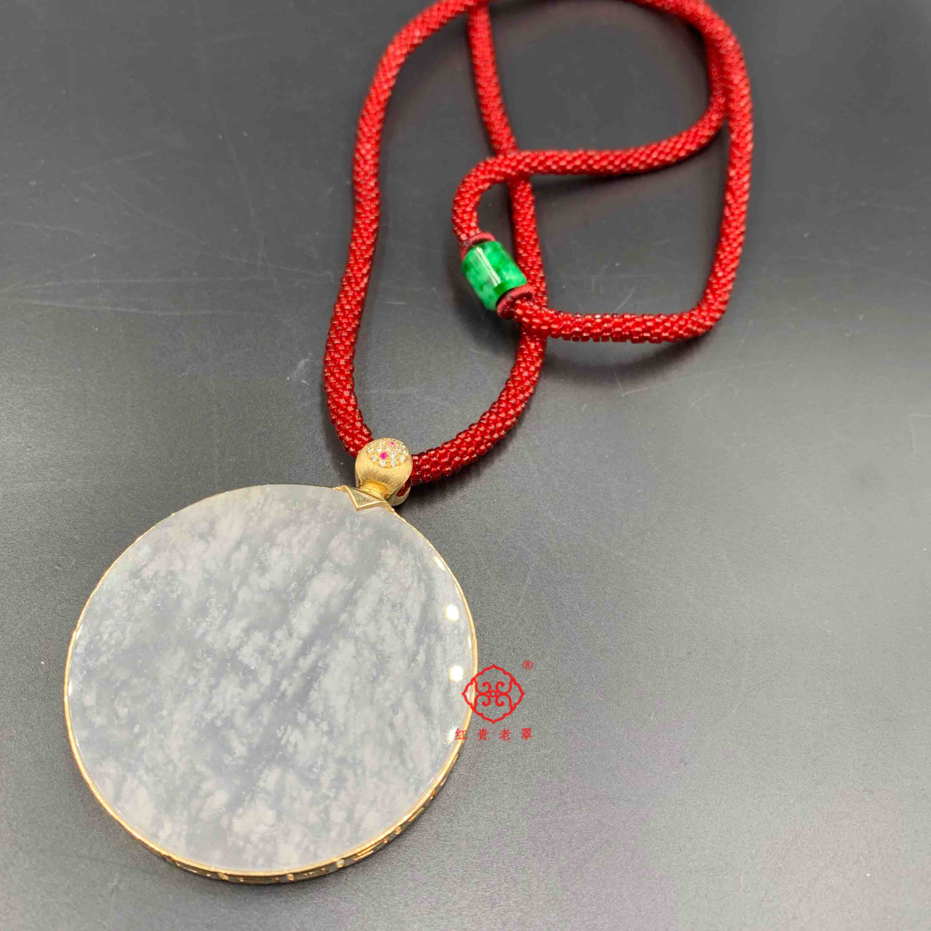 冰种近高冰圆圆满满大牌手镯心做的特别有意境唯美大气厚实完美镶嵌