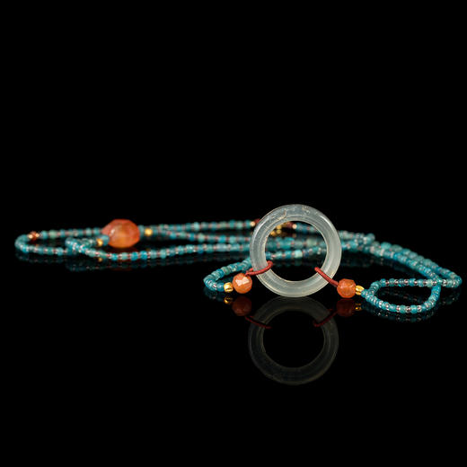 战国玛瑙环双股长项链 商品图3