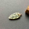 高冰种淡晴水翡翠叶子18k黄金镶嵌 商品缩略图0