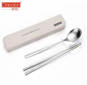 戴德DJ031  /-- 18/10不锈钢筷子家用防滑防烫 筷勺两件套装
