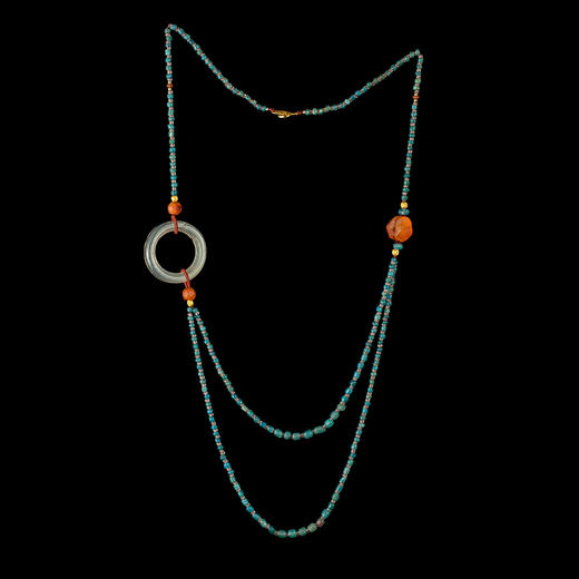 战国玛瑙环双股长项链 商品图0