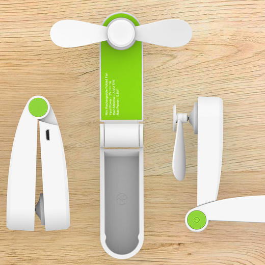 【 可折叠口袋扇】可收纳折叠 USB迷你随身风扇 户外便携手拿小风扇 商品图2