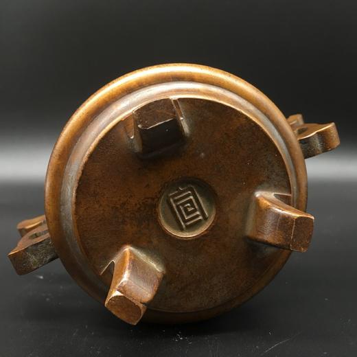 五福双耳铜香炉（回流） 商品图2