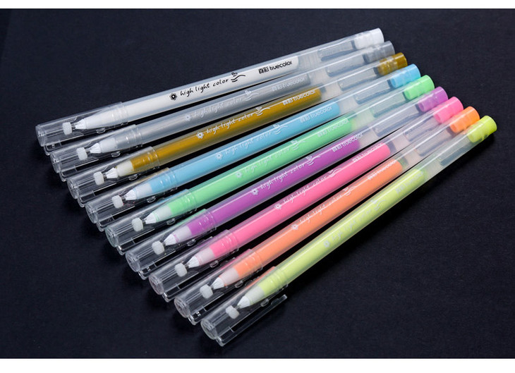 高光笔彩色专用笔糖果色美术diy荧光绘画