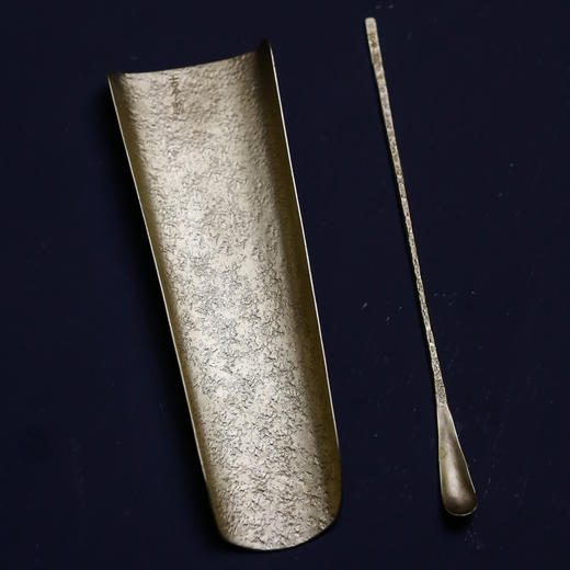 「手工锻打纯铜茶则」茶勺 茶铲 茶拨分茶器 黄铜紫铜 茶道配件 商品图2