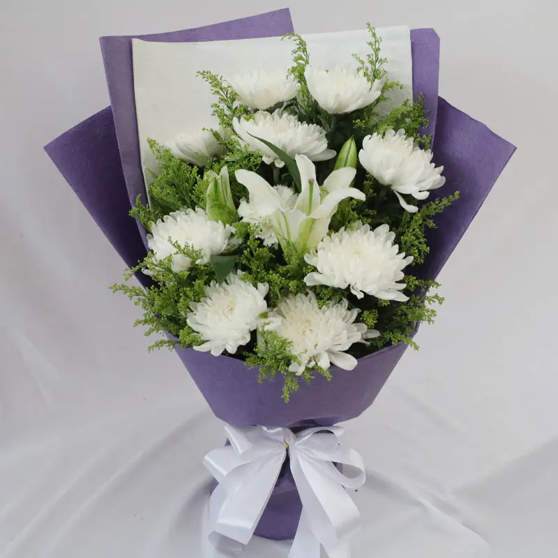 菊花花束-清明节中元节重阳节哀思扫墓祭奠追念鲜花速递