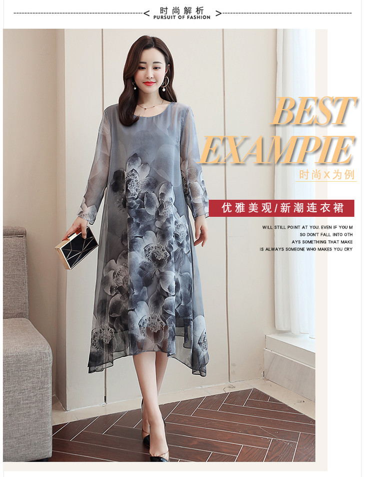 ayyg82477新款春夏季百搭印花连衣裙