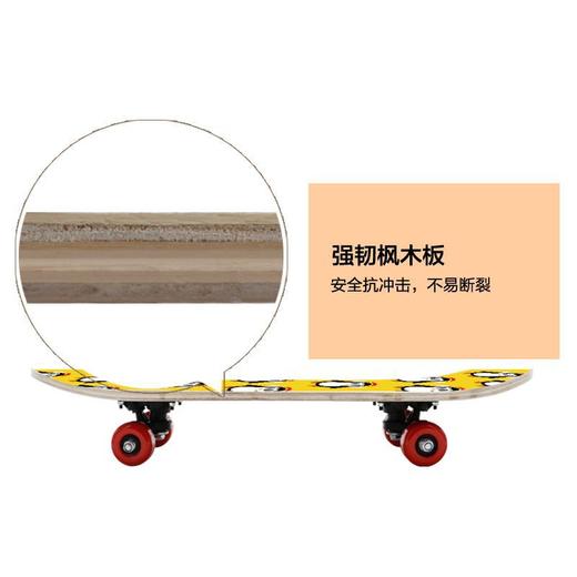 滑板四轮滑板儿童青少年宝宝通用滑板车中号枫木板双翘板 商品图2