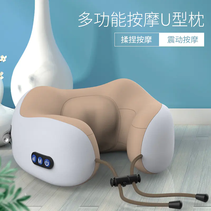 多功能u型按摩枕 趴趴枕,脖子颈部肩颈电动按摩器车载护颈仪