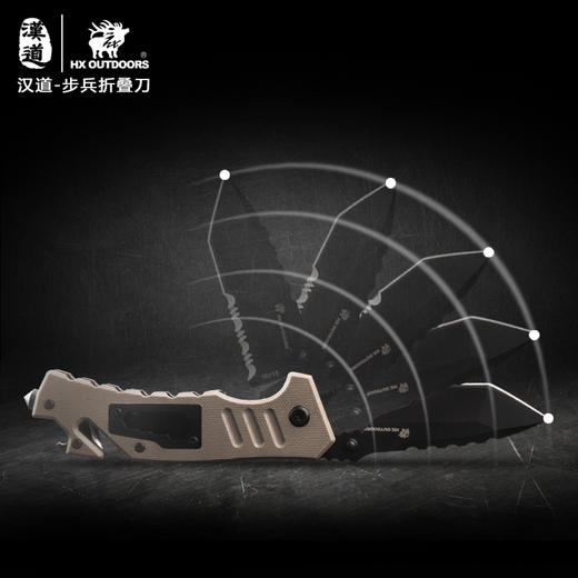 汉道-【步兵无锁】新步兵折叠刀无锁非管制户外小刀随身折叠刀军刀 商品图5
