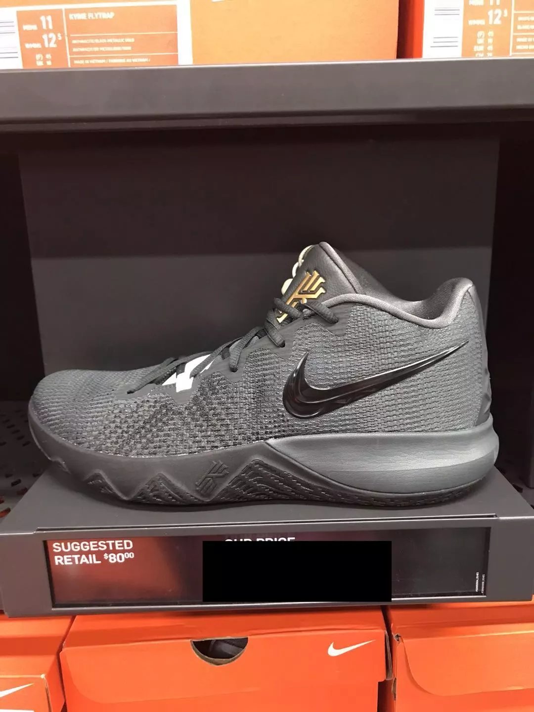 nike耐克kyrieflytrap欧文4代黑金简版篮球鞋男女同款