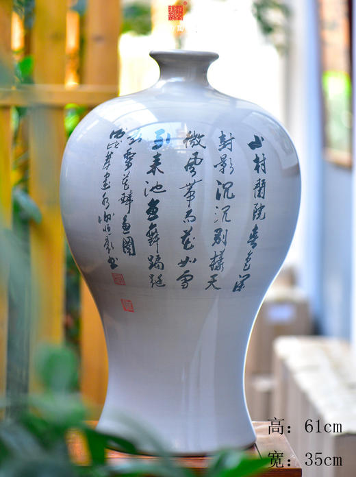 谢恒 雪花醉鱼梅瓶 商品图1