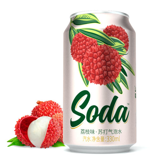 名仁苏打气泡水荔枝味气泡水0糖0脂肪330ml*24罐 商品图1