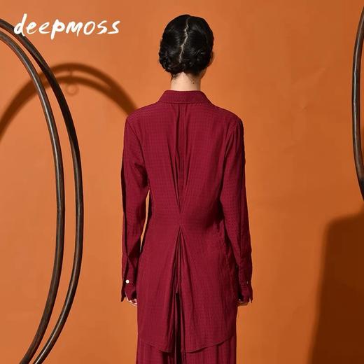 deepmoss 勃艮第红水泽感燕尾衬衫 dm19ssSH11A2 商品图4