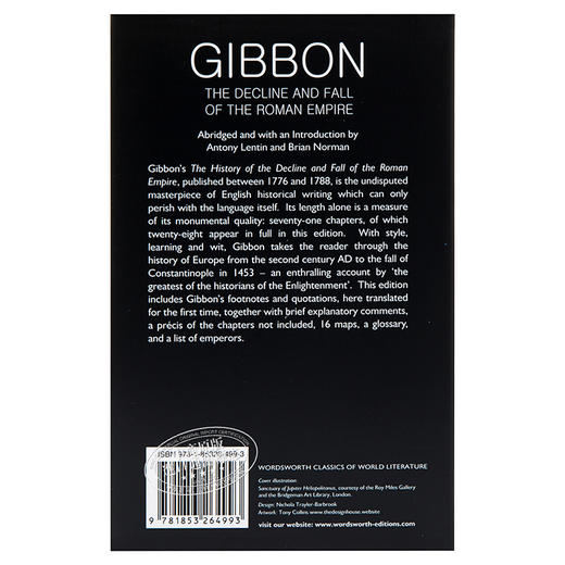 预售 罗马帝国衰亡史 兴亡录 英文原版 The Decline and Fall of Roman Empire治国之镜鉴 罗马史MDWARD GIBBON进口原版图书 爱德华吉本 商品图1