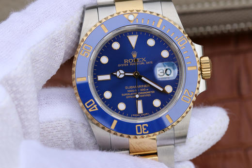 N劳力士间金蓝水鬼v7终极版，潜航者SUB型116613-LB-97203蓝盘，克隆原版3135自动机械机芯,40毫直径，镀18k黄金/精钢 整个手表基于正品 Original原版开模的精品❕❕❕ 商品图1