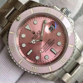 N劳力士v5版女士粉水鬼ROLEX潜航者；2836自动机械机芯，40毫米直径，女士，精钢手表
