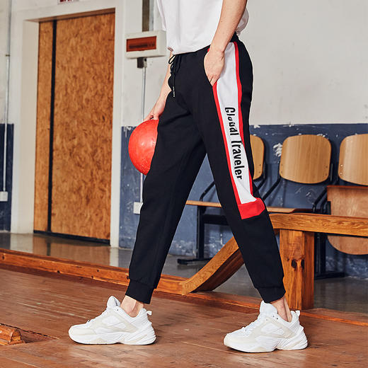韩都衣舍男装2019夏季束脚裤运动裤子男韩版休闲裤男宽松ar9049 