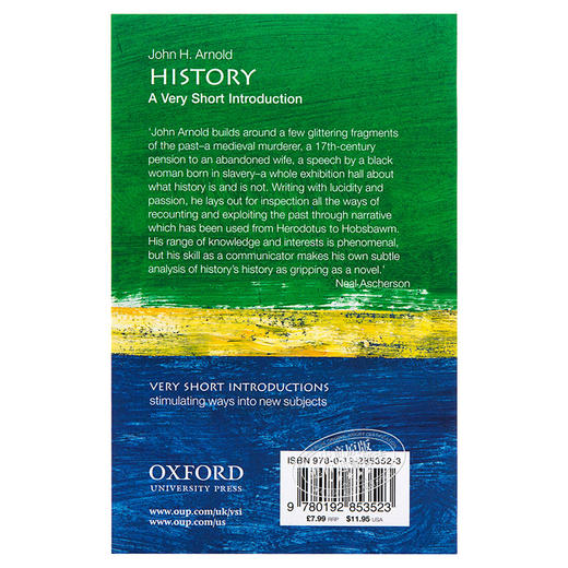 预售 【中商原版】历史（牛津通识读本） 英文原版 History: A Very Short Introduction  John Arnold  Oxford University 历史 商品图1