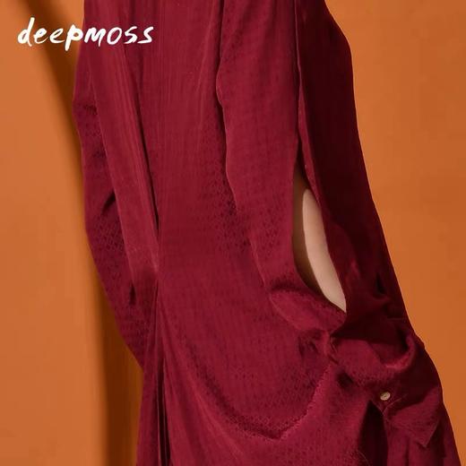 deepmoss 勃艮第红水泽感燕尾衬衫 dm19ssSH11A2 商品图3