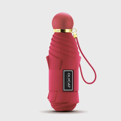 「精致加固五折晴雨两用扇」8骨加固防风防雨两用轻便折叠雨伞 商品图7