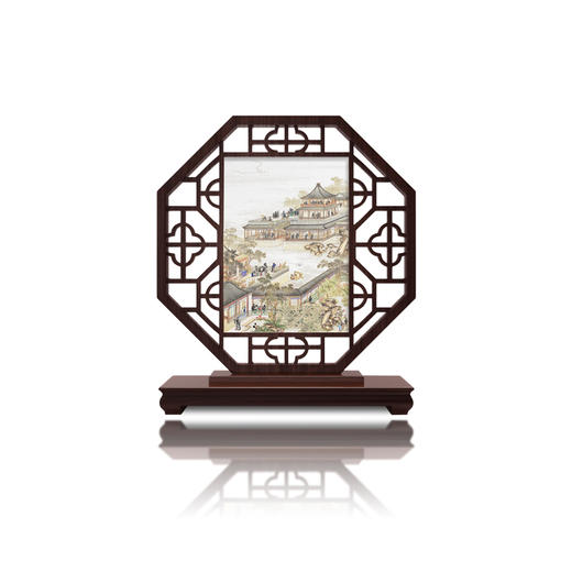 皇城工坊大国工匠赏月图纯银版新中式收藏品工艺品摆件纯银 商品图2