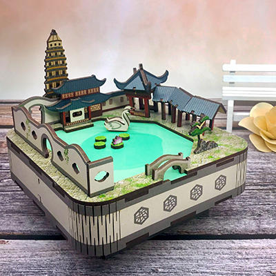 同趣 苏州园林拼装音乐盒 纪念品 生日礼物 商品图3