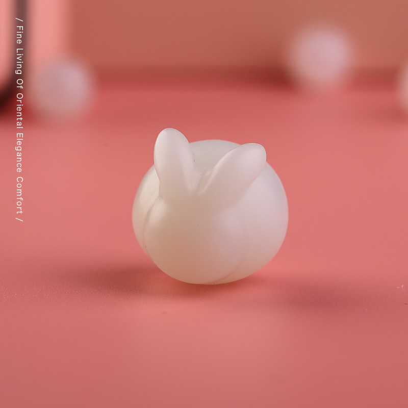 【宫里生肖吊坠】 和田玉羊脂白玉吊坠 玉兔