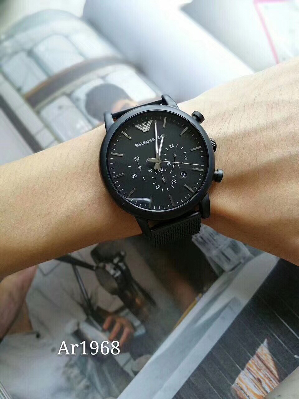 原单渠道 阿玛尼ar1968男士腕表表壳:316l精钢机芯:进口计时石英机芯
