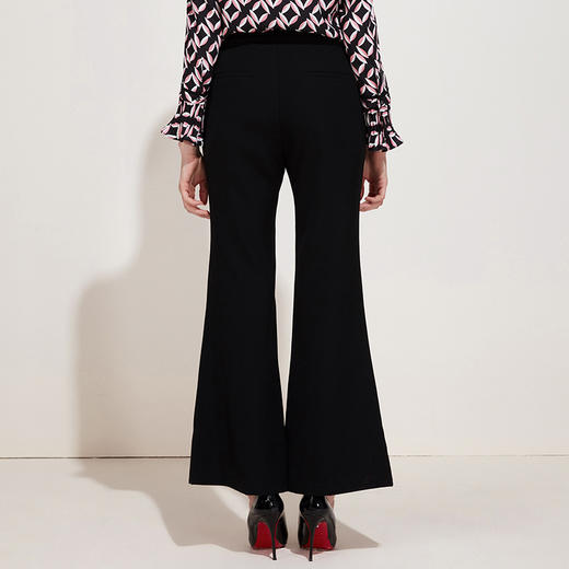 EITIE爱特爱春夏季新款女裤微喇开叉裤脚时尚休闲女装长裤子5905617 商品图2