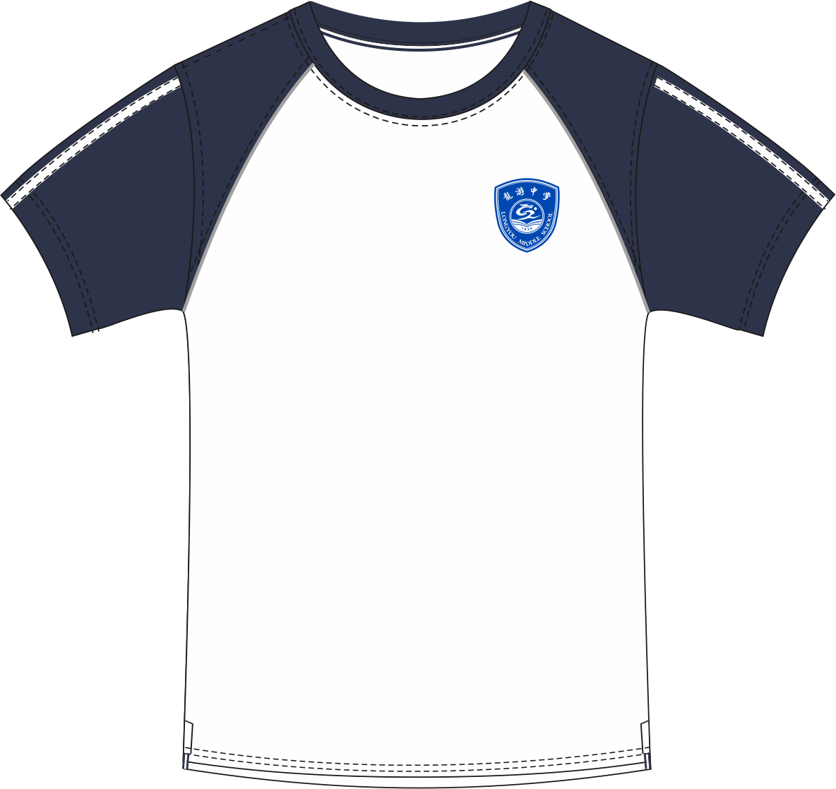 龙游中学-22、23级圆领T恤