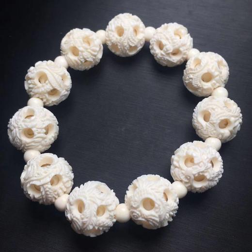 40423猛犸象牙鬼工球手串