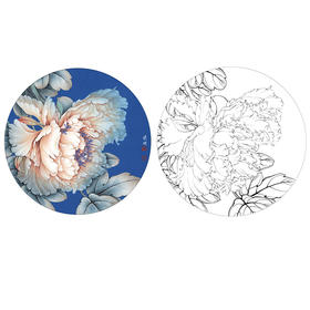 李晓明工笔花鸟小品牡丹名品娇娥粉黛八美图-瑶池春之五-KF05