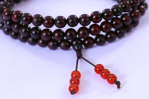 正宗印度小叶紫檀玛瑙创意佛珠弟子珠木珠手串手链 商品图1