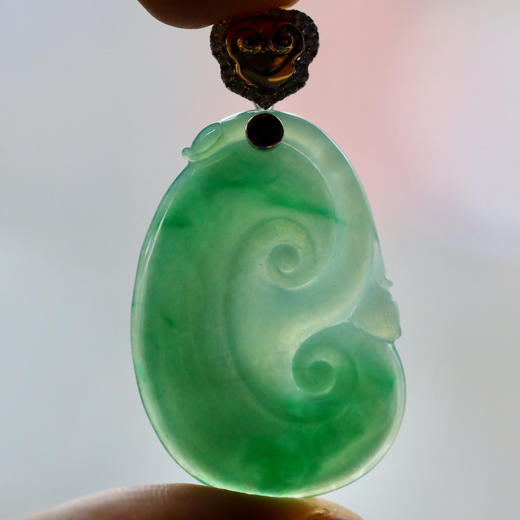 糯冰种阳绿翡翠如意 商品图9
