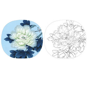 李晓明工笔花鸟小品牡丹名品十二钗之八-凤丹白-KF16