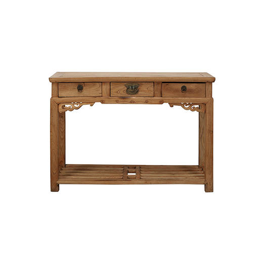 清晚期榉木古董家具三屉桌写字台书桌Q1405000735 Antique Beech wood Desk 商品图0