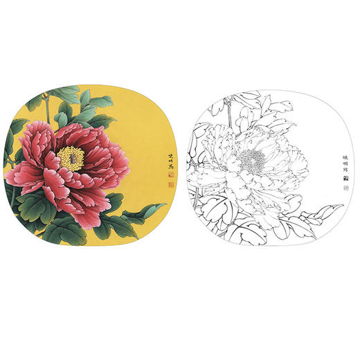 李晓明工笔花鸟小品牡丹名品十二钗之十二-葛巾紫-KF20 商品图0