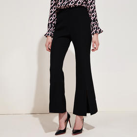 EITIE爱特爱春夏季新款女裤微喇开叉裤脚时尚休闲女装长裤子5905617