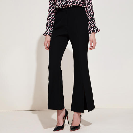 EITIE爱特爱春夏季新款女裤微喇开叉裤脚时尚休闲女装长裤子5905617 商品图0