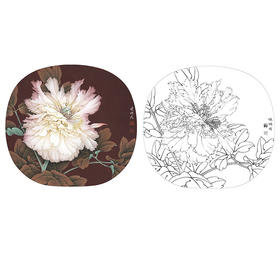 李晓明工笔花鸟小品牡丹名品十二钗之五-香玉-KF13