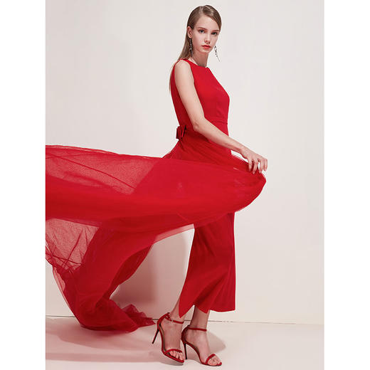 EITIE爱特爱女装春装年会网纱长摆礼服裙优雅长款连衣裙5977612 商品图1