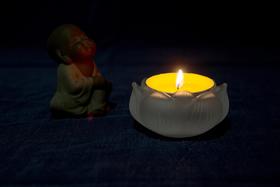 磨砂玻璃酥油灯座