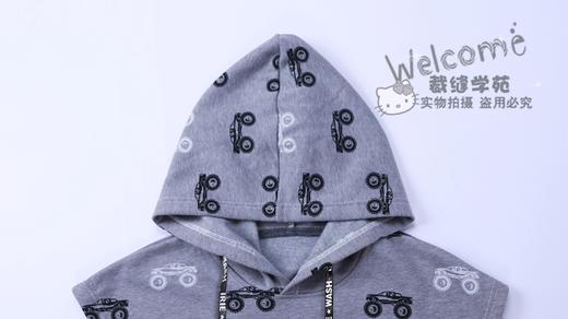 裁缝学苑 T67春夏带帽无袖卫衣1:1实物服装纸样剪裁图纸牛皮纸样 商品图2