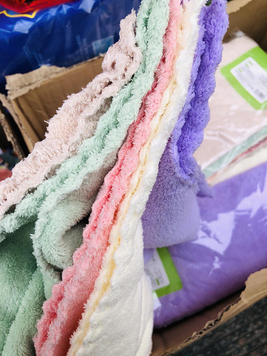 珊瑚绒方巾5条装 小块毛巾方巾搽脸抹脸四方毛巾清洁 商品图4