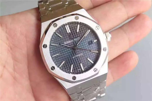 JF爱彼皇家橡树15400，自动机械机芯男士机芯:3120，精钢外壳，不锈钢和牛皮表带，背透！ 商品图5