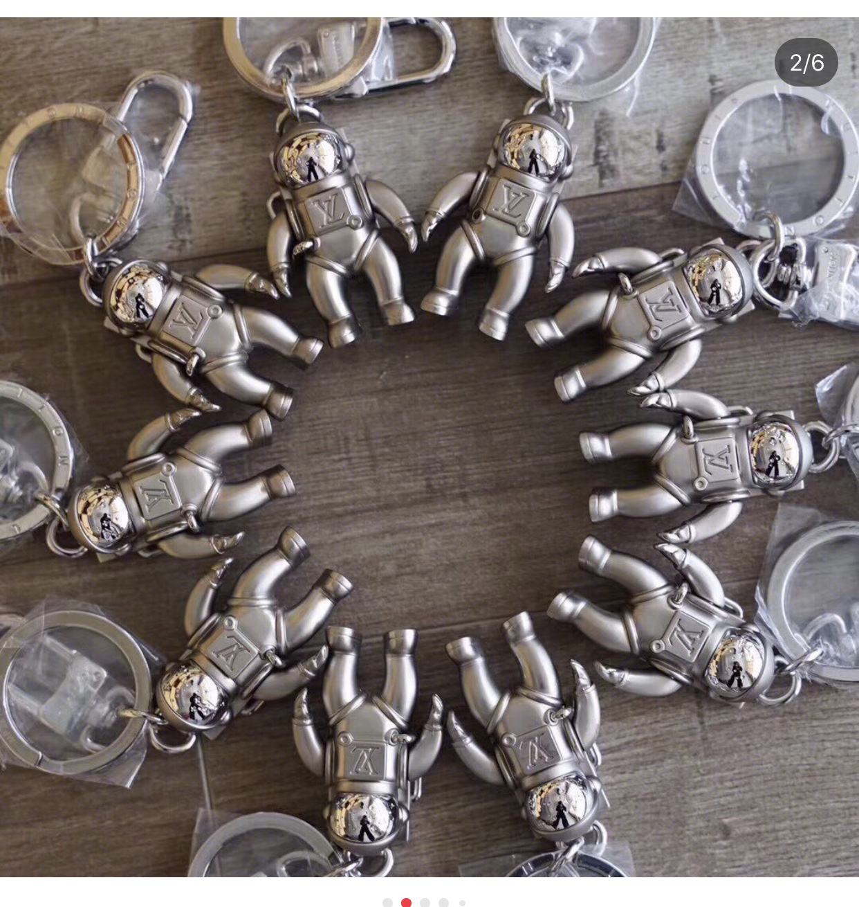 宇航员不锈钢金属钥匙扣spaceman包饰拉丝金属