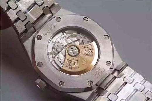 JF爱彼皇家橡树15400，自动机械机芯男士机芯:3120，精钢外壳，不锈钢和牛皮表带，背透！ 商品图3