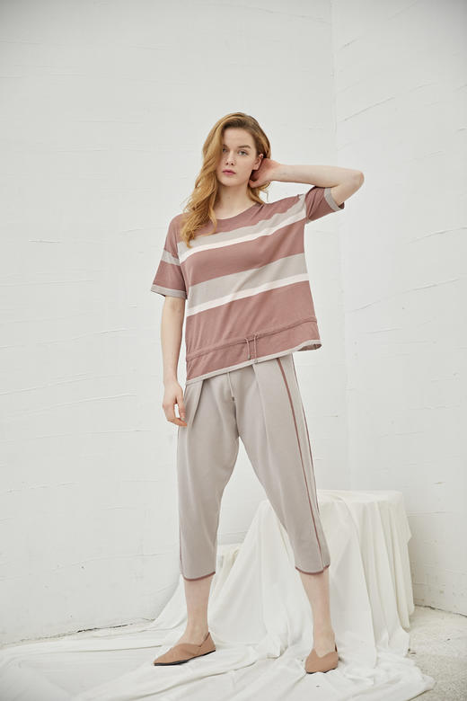 sandriver春夏八分阔腿萝卜裤sjs19k007n